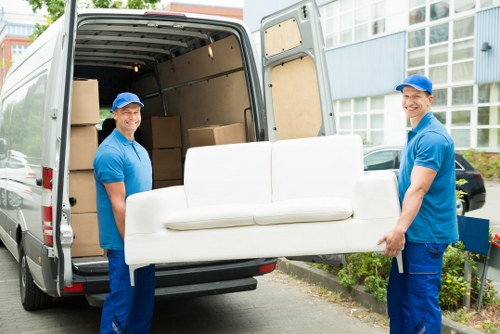 Removal van loading for a Southwark home move