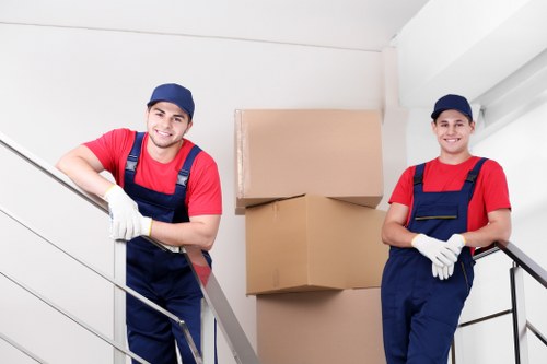 Boxes and furniture prepared for local removals in Southwark