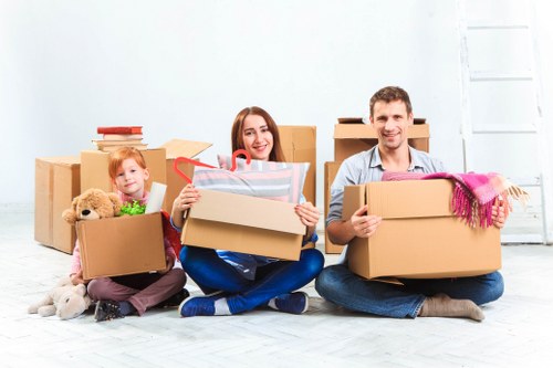 Southwark home moving scene with removal team planning a residential move