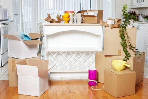 Southwark removals van handling furniture and boxes