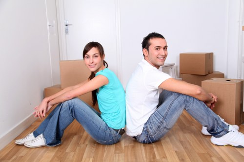 Professional movers loading belongings for a Southwark house move