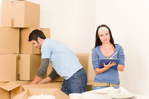 Furniture and boxes loaded into a moving truck for a Southwark move