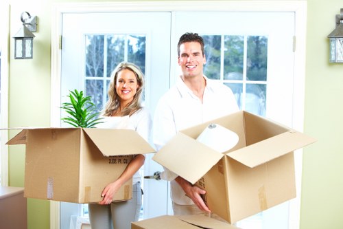 Careful loading of furniture for a Southwark home removal