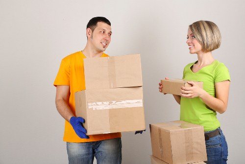 Customer reviewing a moving quotation and booking details